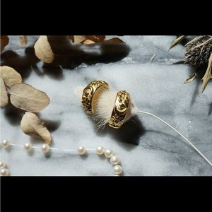 Chunky celestial earrings.